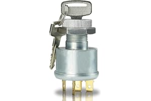 MANUTEX Ez-go Golf Ignition Switch with Key for EZ-GO TXT, Medalist, Marathon, Workhorse, ST, Shuttle Golf Cart, 4 Terminals, 33639-G01 33639G01, 33639-G03 33639G03