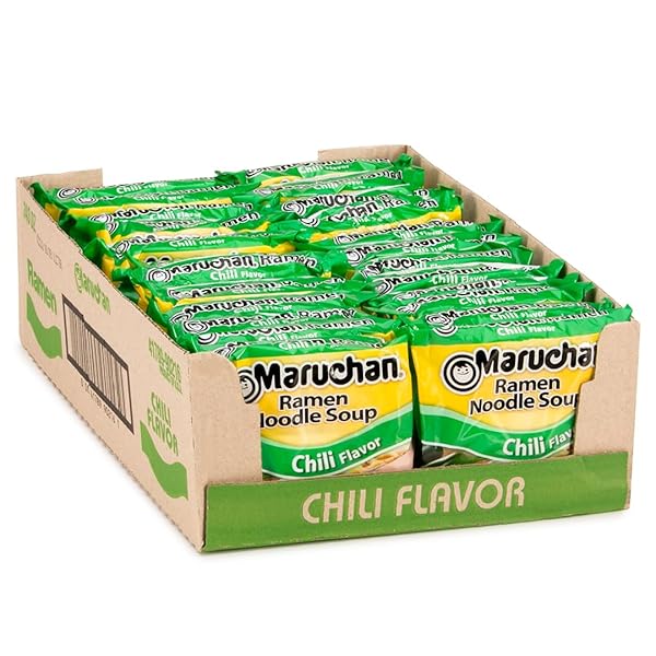 MARUCHAN RAMEN CHILI, INSTANT RAMEN NOODLES, READY TO EAT MEALS, 3 OZ, 24 COUNT