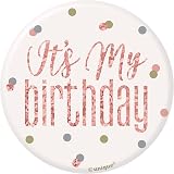 Unique Glamorous Rose Gold Glitz Its My Birthday Badge 13cm view 1