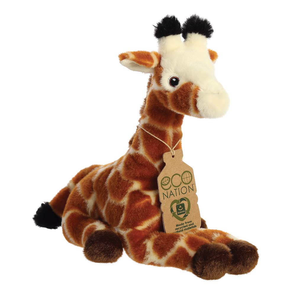 Aurora, 35004, Eco Nation, Giraffe, 8.5In, Soft Toy, Brown & White, 20 cm