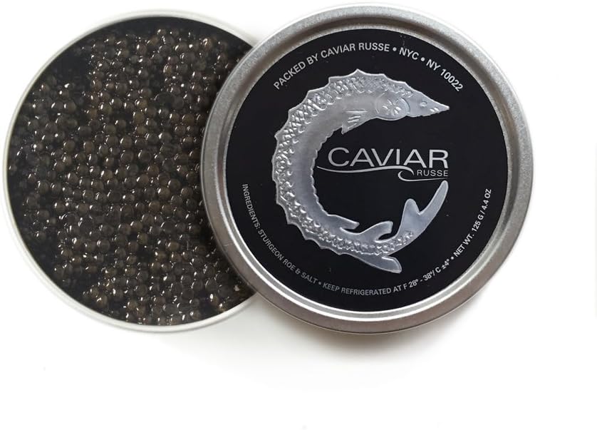 Caviar Russe Siberian Sturgeon Caviar, Imported Caviar, 1.75 oz (Acipenser Baerii)