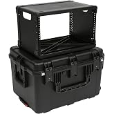 SKB 3i-2317M146U 6U Iseries Injection Molded Fly Rack-13" Mixer Accessory | With Push-Button Pull Handle &amp; Removable Frames for Audio Equipment, Musicians, DJs, Live Events, Travel &amp; Storage