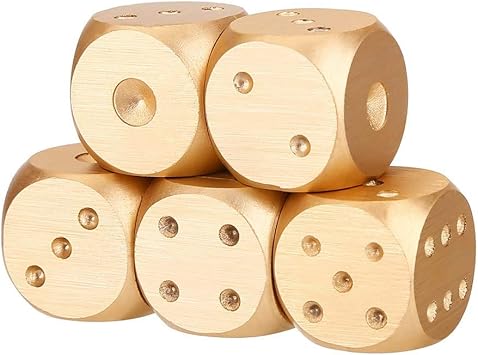 Dilwe Juego de Dados con Caja, Juego de Dados de aleación de ...