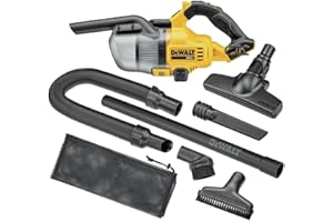 DEWALT 20V Handheld Vacuum Cordless, Car Vacuum with HEPA Filter, 6 Attachments and LED Light, High Performance Dry Only Small Shop Vac, Battery Not Included (DCV501HB)