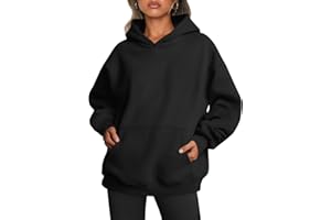 Baonmy Hoodies for Women Fleece Oversized Sweatshirts Long Sleeve Sweaters with Pocket Pullover Hooded Fall Clothes Trendy