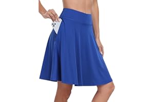 ANRABESS Knee Length Skorts Skirts for Women 2026 Summer High Waisted Golf Tennis Skirt Casual Travel Built-in Shorts Clothes