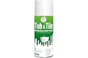 SIX FOXES Tub and Tile Spray Paint (White), 450ml × 1 Can, DIY Tub and Tile Spray Paint for Resurfacing Bathroom Sink Countertop
