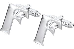 Salutto Men's Alphabet Cufflinks 1 Pair with Gift Box