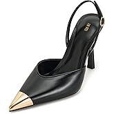 JW PEI Women's Savannah Gold Tipped Slingback Pumps