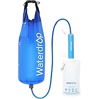 Waterdrop Gravity Water Filter Straw, Camping Water Filtration System, Water Purifier Survival for Travel, Backpacking and Em
