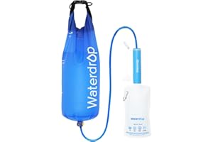 Waterdrop Gravity Water Filter Straw, Camping Water Filtration System, Water Purifier Survival for Travel, Backpacking and Em