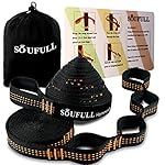 XL Hammock Straps Soufull Outdoor Tree Straps with 40 Loops Combined 20Ft Long,1400LBS Breaking Strength,100% No Stretch Polyester,Tree Friendly,Quick&Easy Setup