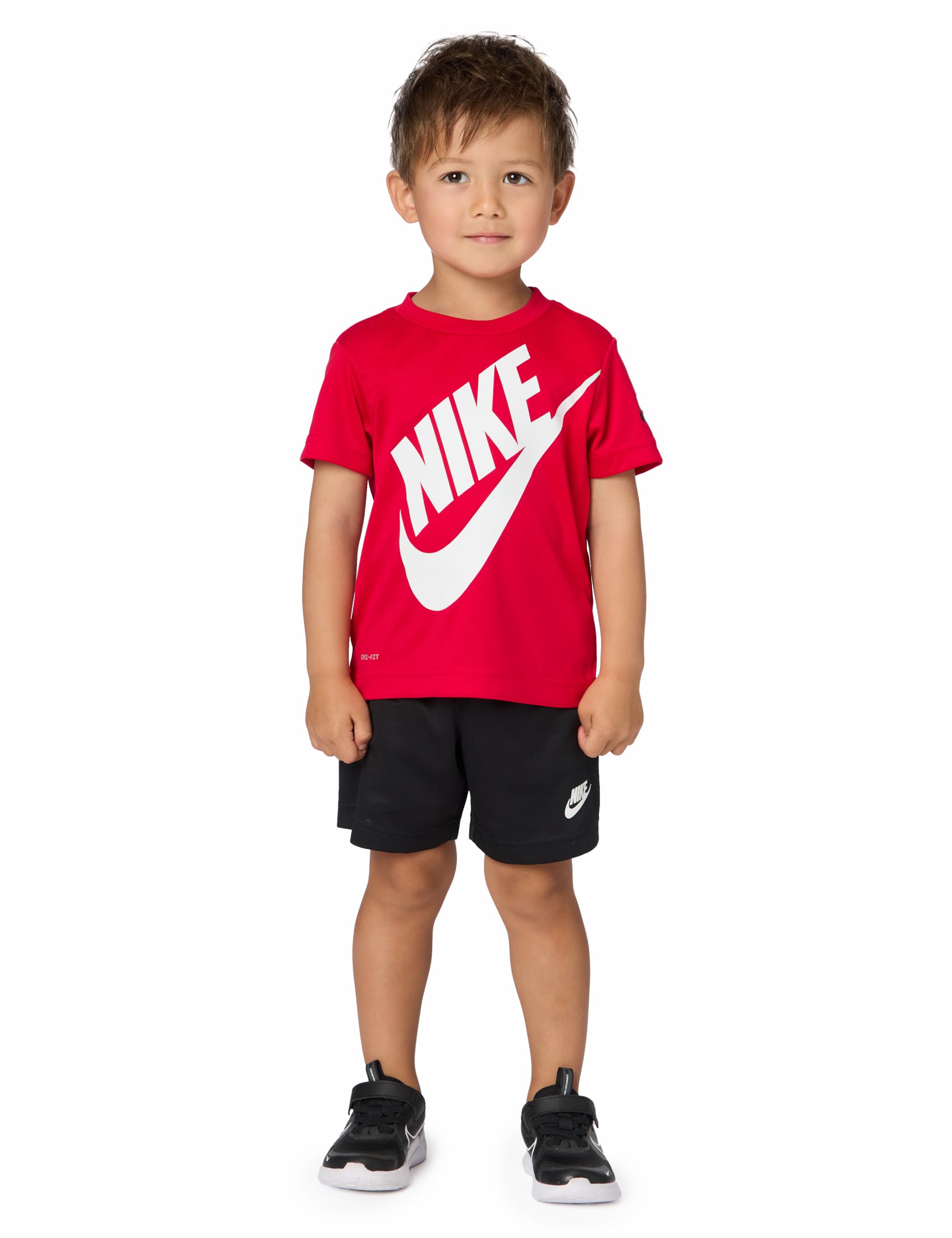 Nike Dri-Fit Sportswear T-Shirt and Mesh Shorts 2-Piece Outfit Set Image
