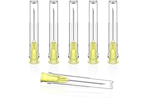 HIMELAND 30Ga 1 Inch Luer Lock Needle, Industrial Dispensing Accessories, Individually Wrapped, Pack of 100, Lab Tools, Suitable for Refilling Liquid, Inks