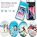 Waterproof Phone Case, DesertWest New Type PVC Waterproof Pouch Universal for iPhone X/8/7P/7/6s, Galaxy S6/7/8, Other Smartphone, 2 Pack, Black/Blue.