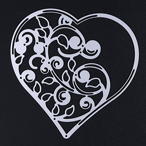Whitelotous Cutting Dies Cut Dies Stencil Metal Template Mould for DIY Scrapbook Album Paper Card (Hollowout Heart) - Thumbnail 2