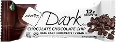 NuGo Dark Chocolate Chocolate Chip, 12g Protein Bar, Vegan, Gluten Free, Non-GMO, Kosher Pareve, 1.76oz Bar