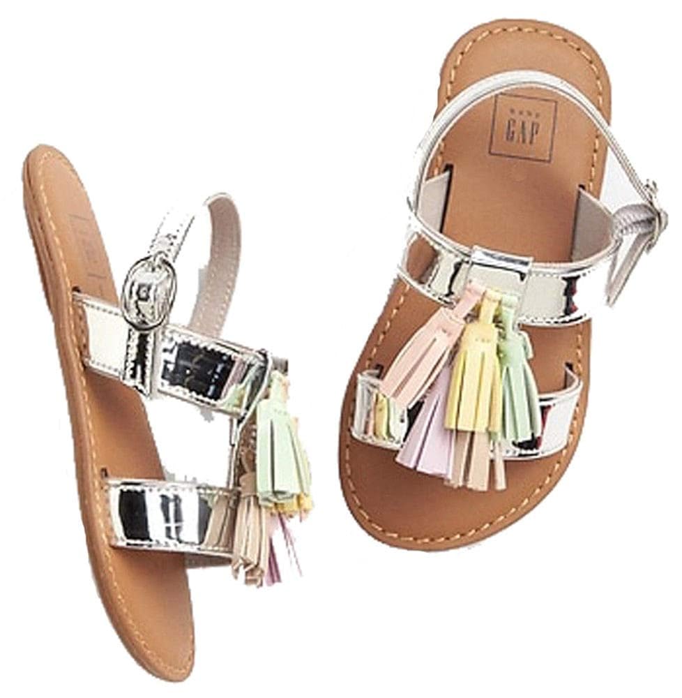 baby girl silver sandals