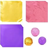 Pcmursal 300 Pcs Chocolate Bar Wrappers, 6x6 inches Candy Bar Wrappers Colored Aluminum Foil Candy Wrapping Paper for Chocolate Bar Packaging Candy Packaging Decoration