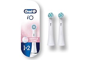 Oral-B iO Gentle Care Replacement Heads, Electric Toothbrush Brush Heads, White, 2 Count