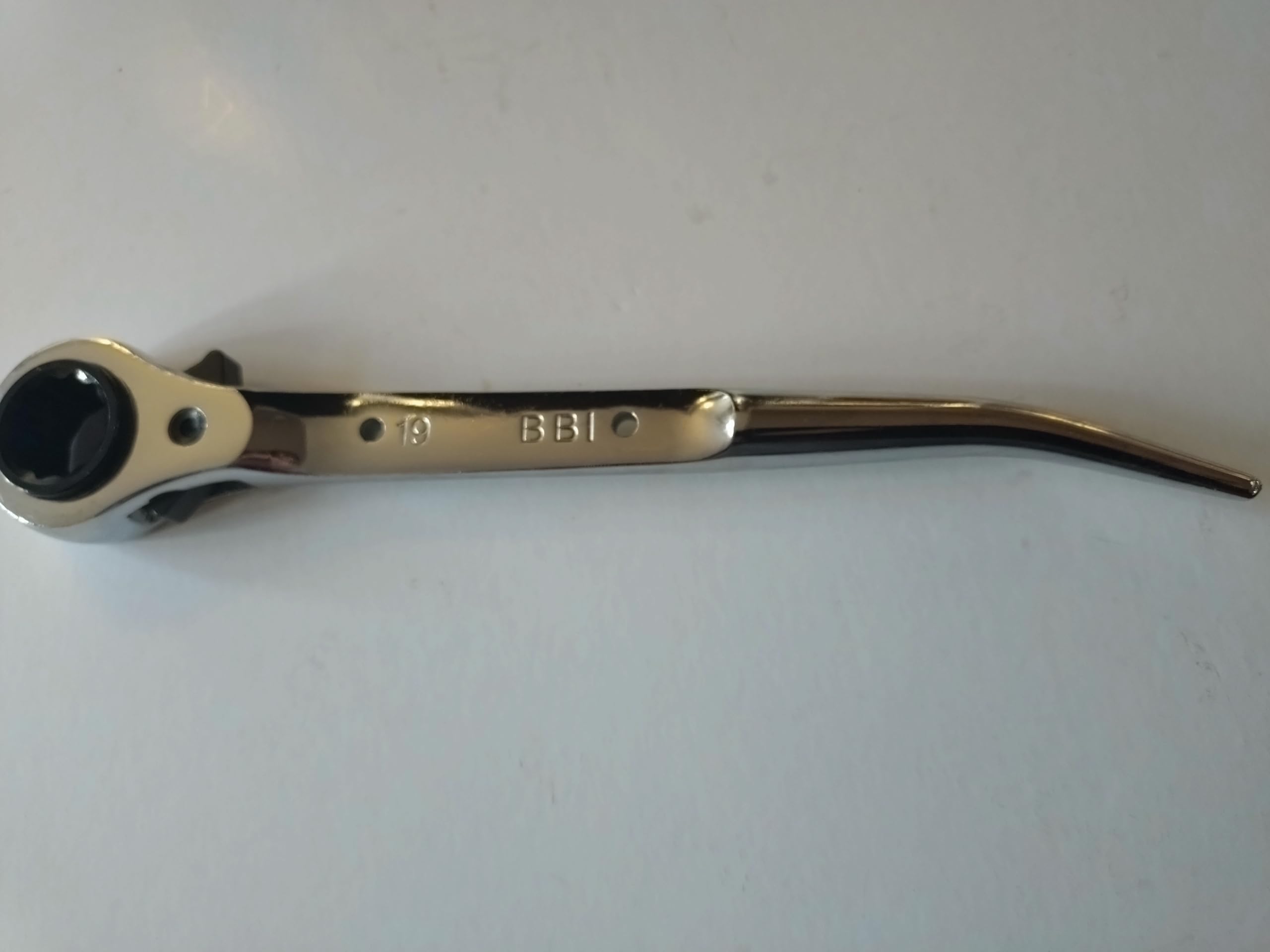 BBI LTD Flat Scaffold Spanner/Ratchet Podger 19 & 21 Double Action Steel Spanner 12" Long Tail