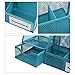 Annstory, Home Office Mesh 1- Drawer Tray Desktop Organizer with 6 Compartments, Blue