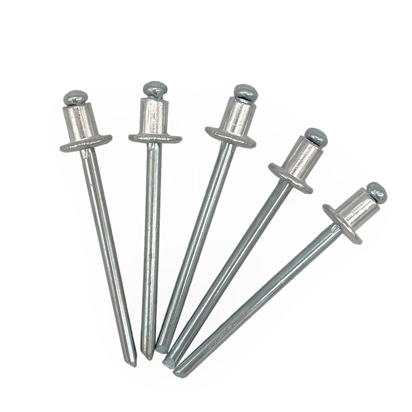 (Pack of 100 pcs) Blind Rivets 4.0 x 5 mm, Dome Head Open Type, DIN 7337, Aluminum Rivet and Steel Mandrel, Pop Rivets (100, 4.0 x 5 mm)