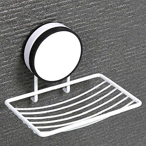 PInsist Soap Dish Holder Super Power Vacuum Suction Cup,Adhesive and Reusable Waterproof Soap Dish Holder Storage Saver Wall Mounted for Kitchen Sink Bathroom Shower,Drainable,No Drill,No Hole,No Mark