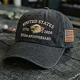 250th Anniversary Embroidered Trucker Hat: U.S. Tribute Retro Cap Black