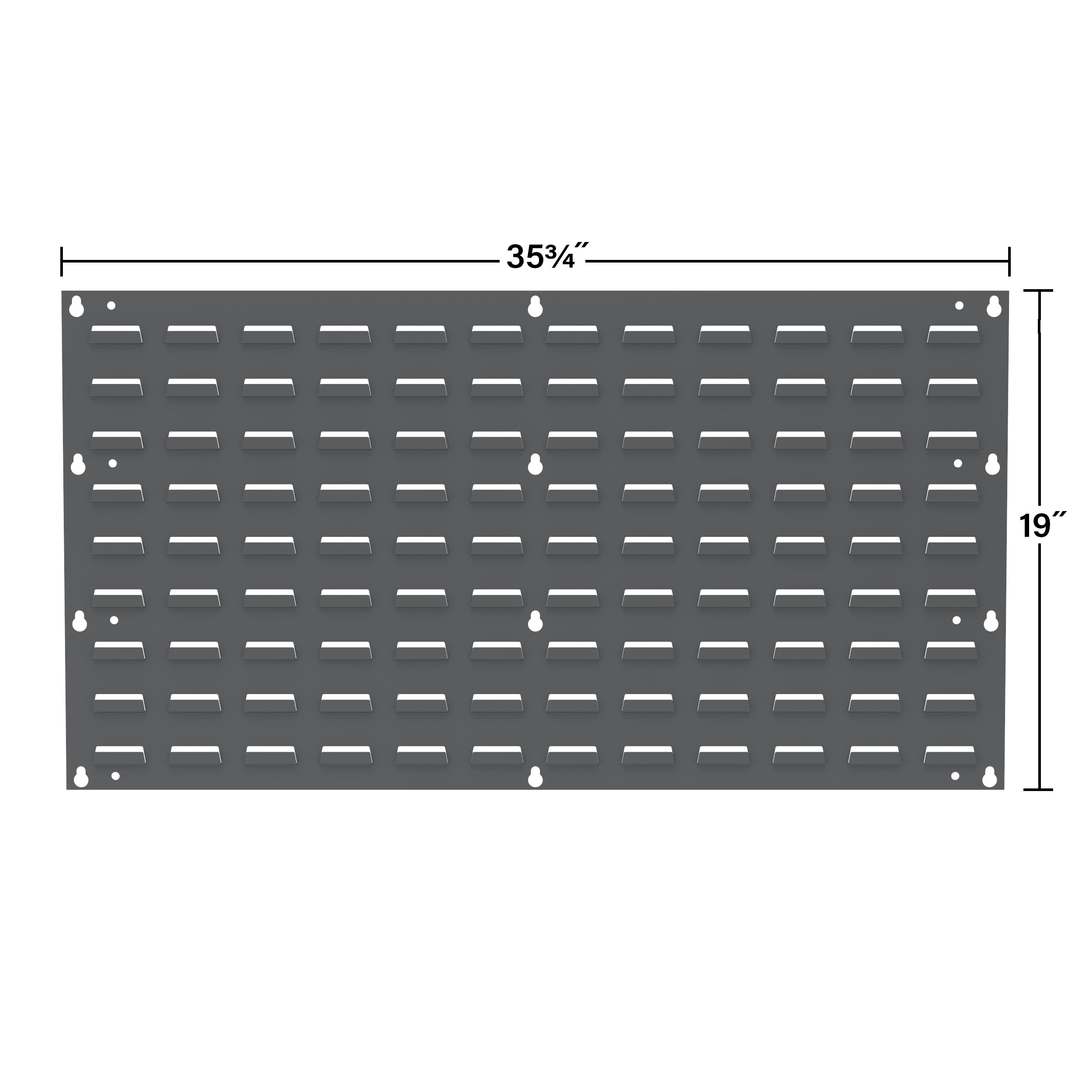 Akro-Mils 30136 Heavy Duty Wall Mount Garage Storage Steel Louvered Panel | Wall Storage Bin Hanging Organizer System for AkroBins, 36-Inch W x 19-Inch H, Grey, Single