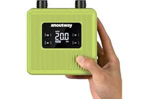 anoutway Super Mini SUP Pump Electric Paddle Board Pump, 20PSI SUP Rechargeable Pump with Brushless Motor, Dual Stage Inflation & Deflation, Auto-Off for Paddle Boards, Boats, Kayaks