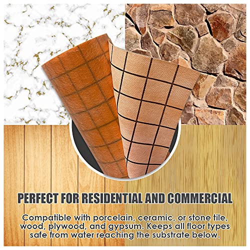 Waterproof Membrane Underlayment 108 sq ft 12 Mils Thick Bathroom