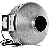 iPower 6 Inch 442 CFM Duct Inline Fan Vent Blower for HVAC Exhaust and Intake, Grounded Power Cord