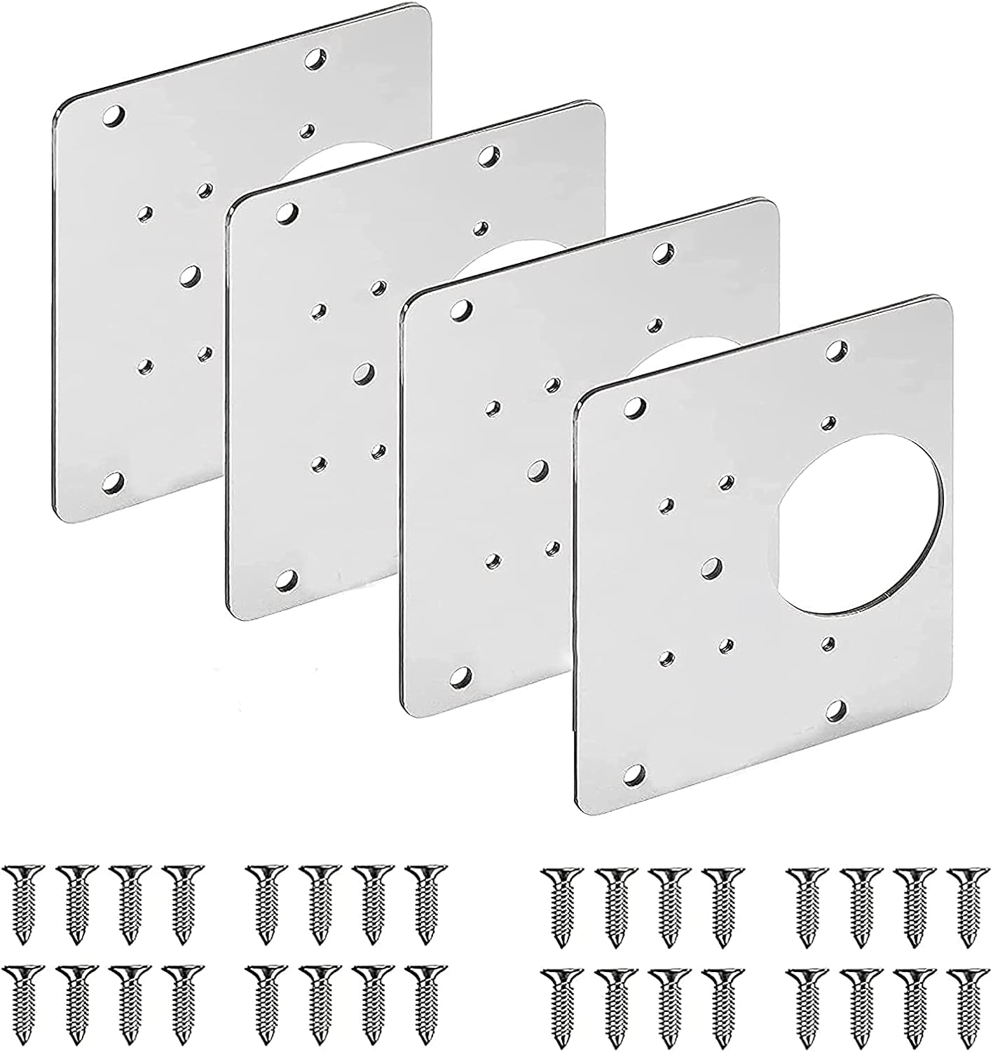 2/4PCS Hinge Side Plate Repair Piece, Hinge Repair Brackets, Hinge Repair Brackets