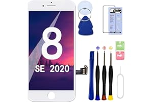 SIMDOG for iPhone 8/ SE 2020 2nd Generation Screen Replacement Black,LCD Touch Digitizer with Repair Tools for A2275, A2298, A2296.with Screen Protector (White, 8G)