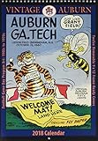 Vintage Auburn Tigers 2018 College Football Calendar: Football Game-day Program Art: 1900s to 1970s by 