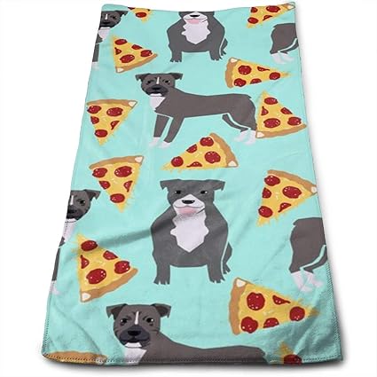 Hgfyef Pitbull Pizza Pittys Dog Cute Pitbulls Dog Design Hand Towels Dishcloth Floral Linen Hand Towels Super Soft Extra Absorbent For Bath Spa And Gym 27 5 Inch X17 5 Inch Amazon It Casa E Cucina