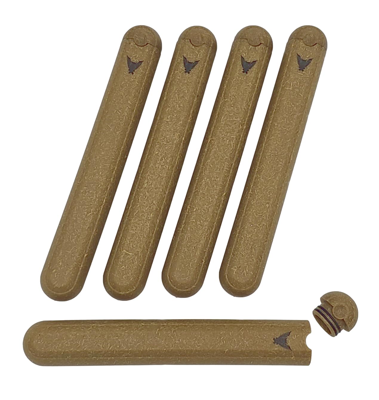 Photo 1 of Biodegradable Cigarette Tube Vials - Air Tight, Smell-Proof, Waterproof Tight Holder Saver Case for Pre Rolled Cones, Cigarette Papers, Cigars, Wraps 120mm Rolling Paper, Pre-roll and Cigarillos