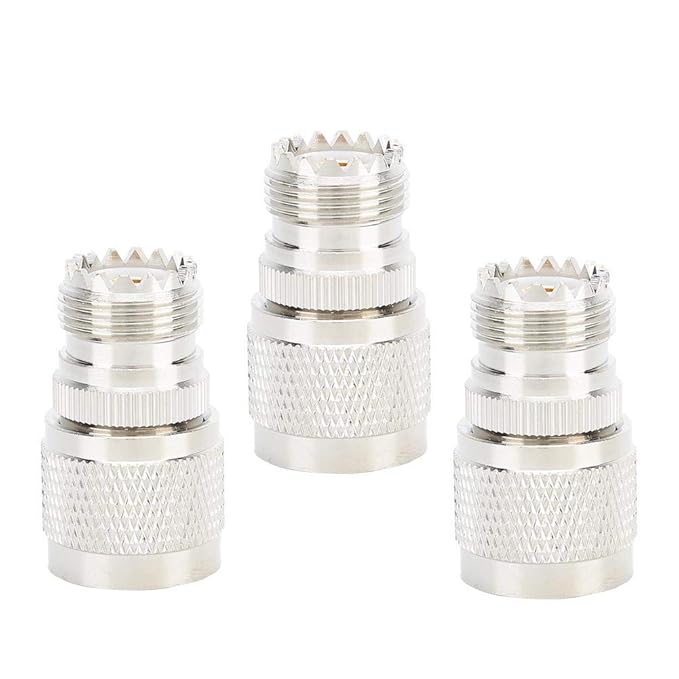 Conector Adaptador, 3 Piezas Recto Tipo N Macho a UHF SO-239 ...