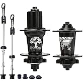 HUIOP hub, Bike Hub Mountain Bike Front &amp; Rear Hub Set 36 Holes 6 Bearings with Quick Release