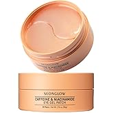 SEONGLOW Caffeine Under Eye Patches: 30 Pairs Korean Hydrogel Eye Masks for Dark Circles Puffiness Relief with Niacinamide Hyaluronic Acid - Undereye Brightening Hydrating Anti-Wrinkle Treatment