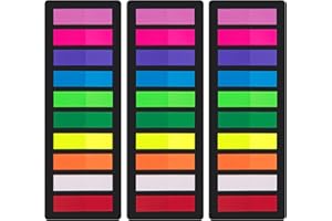 KICNIC Page Markers Sticky Index Tabs, Arrow Flag Tabs Colored Sticky Notes for Page Marker Bookmarks [10 Primary Colors, 750 Pieces] Sticks Securely, Removes Cleanly