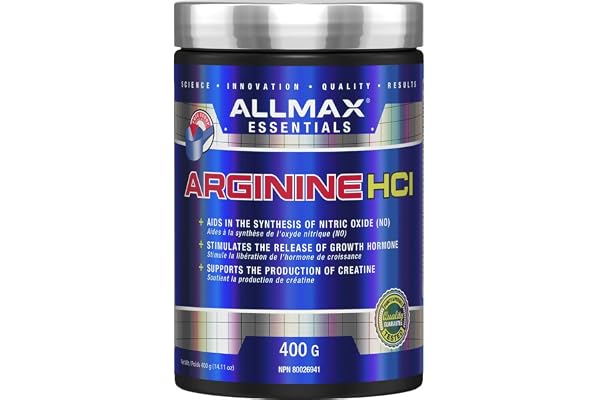 ALLMAX Nutrition Arginine Hcl - Maximum Strength + Absorption - Pharmaceutical Grade, 400g