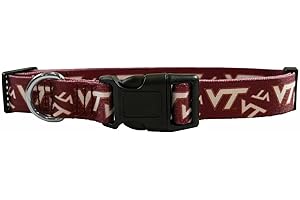 LITTLEARTH Little Earth NCAA Team Pet Collar - Black, Small/Large, Polyester, Team Graphics on Both Sides, XS/S/M/L