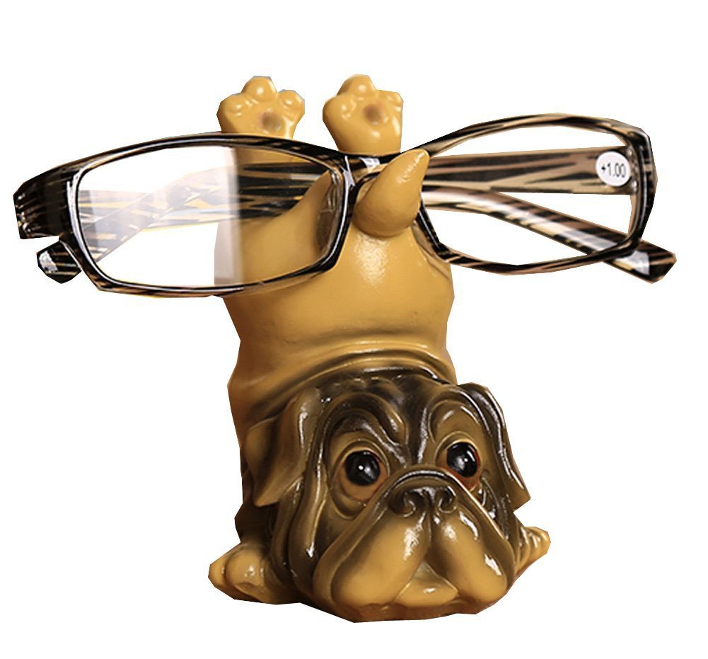 MISS TUTU Dog Resin Eyeglass Holder,Animal Spectacle Holder Eyeglass Display Stand Sunglasses Holder Home Decoration