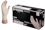 GLOVEWORKS Industrial Ivory Latex Gloves, Box of