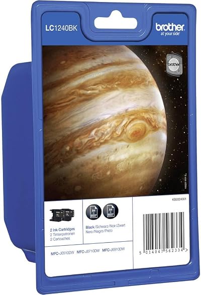 Brother LC1240BK Black Inkjet Cartridge Twin Pack High Yield Genuine
