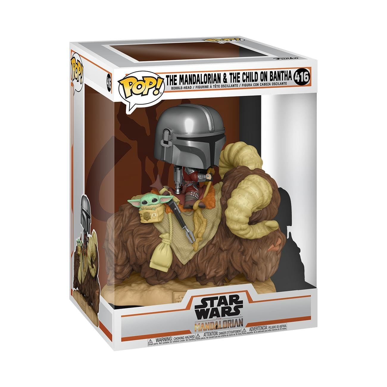 Funko POP! Deluxe: Star Wars: the Mandalorian - Mando on Bantha With Grogu (the Child, Baby Yoda) - Collectable Vinyl Figure - Gift Idea - Official Merchandise - Toys for Kids & Adults - TV Fans