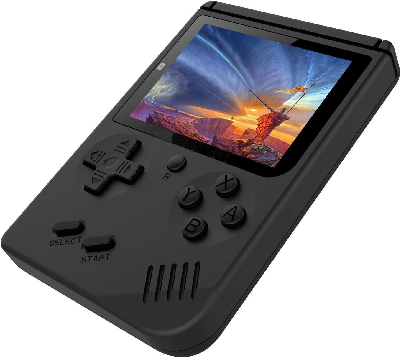 URUTOREO Handheld Game Console, Game Console 3 Inch 168 Games Retro FC Game Player Classic Game Console 1 USB Charge, Birthday Presents for Children - Black
