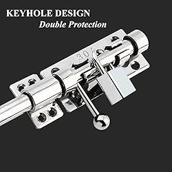 12in Slide Bolt Gate Latch 304 Stainless Steel